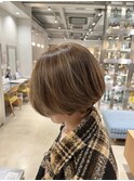 カット+ハイライトカラー+トリートメント◇夏限定の透明感カラー
