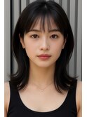 【池袋美容室】韓国風外はねくびれミディ