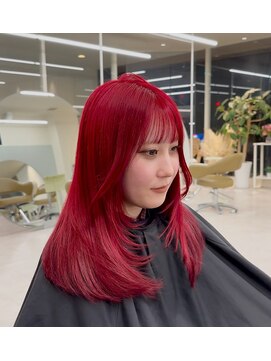デコヘアーチーノ(DECO HAIR Ccino) 真っ赤にザクザクレイヤー