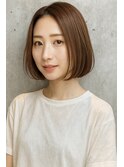 切りっぱなしボブ/透明感/韓国風/まとまるボブ/我孫子