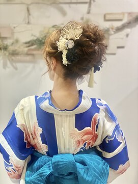 ヘアセットサロンエッジ(Edge) 浴衣でバースデーヘアセット