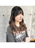 ロングレイヤー&顔周りカット　担当寺尾