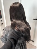 ブリーチなしカラーココアブラウン髪質改善カラー艶髪