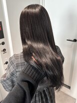 トリッカ シブヤ(TRICCA SHIBUYA)&nbsp;ブリーチなしカラーココアブラウン髪質改善カラー艶髪