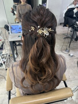 アジールヘア 所沢プロペ通り店(agir hair) ハーフアップヘアセットパーティーセットイメチェン所沢