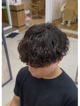 メンズギフト(men's GIFT) 刈り上げツーブロック波巻きパーマメンズマッシュ