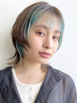 スミス 上野(smith) レイヤーカットハッシュカット顔まわりミディアムロング