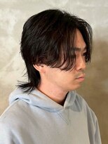 キリ 逗子(kiri) 逗子葉山メンズカットセンターパートマッシュウルフカットm47