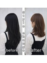 エイミーバイアフロート(amie by afloat) 大人可愛い外ハネミディで、軽さと抜け感をプラス