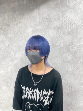 ワンズナゴヤ 名古屋栄店(ONE's NAGOYA) フェザーパーマブルーブラックスパイキーショートスペインカール
