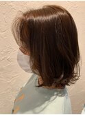 エアリーベージュブラウンボブ☆