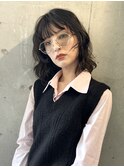 ミディアムレイヤー/韓国風レイヤー/顔周りレイヤー/ボブ