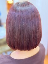 アークスヘアー&nbsp;20代30代40代髪質改善カラーピンクブラウン艶感ナチュラルボブ