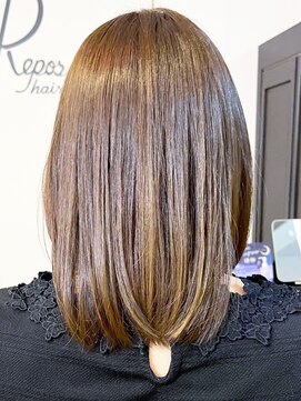 レポヘアー(Repos hair) 20代30代40代髪質改善カラーアッシュベージュ艶感レイヤー