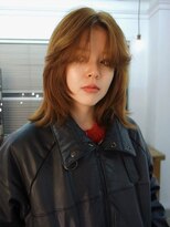 カシェ ナカザキ(CACHE NAKAZAKI)&nbsp;ダブルカラー/ライトブラウン/顔周りレイヤー