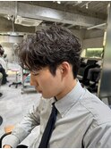 フェザーパーマ 毛流れパーマ センターパート 塩澤太一