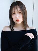 エインアンリー 表参道(AIN.ANLY.) ぱっつん前髪薄めバングフェイスレイヤーシンプルストレート小顔