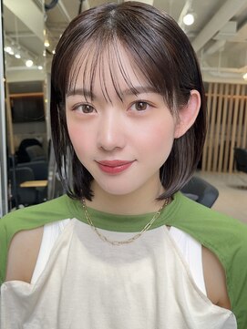 メゾンアクア 表参道(Maison ACQUA) 切りっぱなしボブナチュラルボブミディアム前髪縮毛矯正表参道