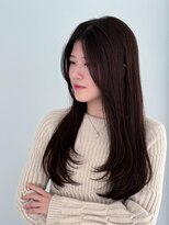 ニューヨークニューヨーク 阪急高槻店(NYNY)&nbsp;韓国風レイヤーワンカールブリーチなし透明感オリーブブラウン