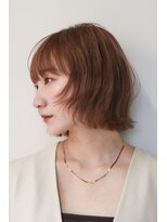 シスタ(SISTA)&nbsp;外はねくびれボブオレンジブラウンオレンジベージュ【自由が丘】