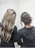 プルエクステでロングヘア　ヘアアレンジ