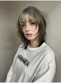 【artepelo】透明感あるペールブルー×ウルフ