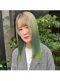 ハイトーン　ブリーチ　グリーン