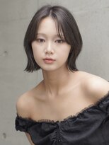 アーレント(AREND)&nbsp;かきあげレイヤーボブ×グレージュ×韓国風×小顔