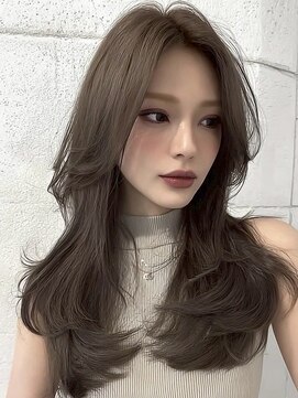 ノイズオオサカ 天王寺店(NOISM OSAKA) 20代30代40代くびれミディ韓国ヘア小顔外ハネミディアムアッシュ