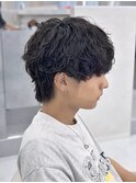 シャドウパーマ　パーマ/メンズ/刈り上げ/眉毛/ツイスト