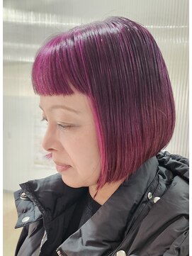 コンパクトボブ×ピンクバイオレット