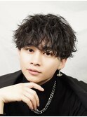 ツイストシャドウパーマ×ラウンドマッシュ