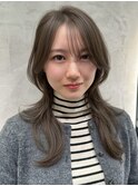 新潟/髪質改善/ミディアムレイヤー/ダークアッシュ
