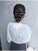 【シニヨンパーティーヘア】カチモリアップヘアハーフアップ渋谷