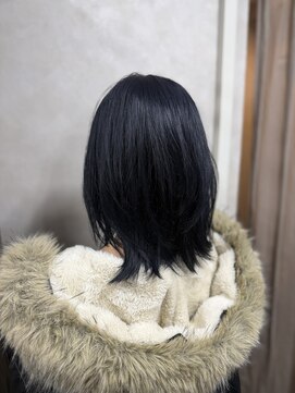 テーラヘアー 土浦店(TELA HAIR) ミディアムレイヤーネイビー『TELAHAIR土浦店』