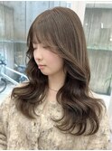 レイヤーカット顔まわり前髪セミロング20代30代40代