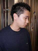 メリケンバーバーショップ トーキョー(MERICAN BARBERSHOP TYO) メンズスパイキーエッジナードアクティブルーズパーマショート