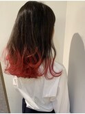 体育祭用☆後で切り落とせる低めグラデーションピンク