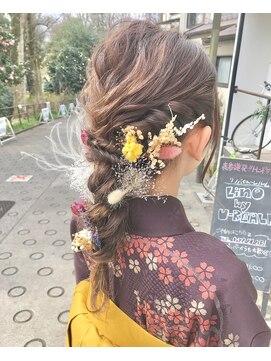 リノ 吉祥寺(Lino kichijoji) ふわっと編みおろし×ドライフラワー