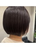 ミニボブ　黒髪ナチュラルストレート　髪質改善トリートメント
