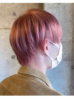 ヘアーアンドメイク ファット(Hair&Make PHAT) 個性派カラーピンクベージュショート10代20代