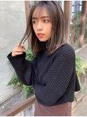 前下がりボブ/モテ髪カタログ/小顔に見せるヘア/前髪カット