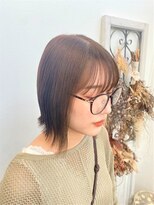 ブーケ(bouquet) ミルクティーベージュダブルカラーインナーカラー韓国20代前髪