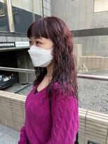 ペイププロドアイコン 博多(Peyp prod ICON)&nbsp;ブリーチパーマとチェリーレッド