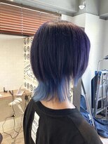 コワファーストナガサキシャンプーボーイ(COIFF1RST NAGASAKI SHAMPOO BOY)&nbsp;ブルー×ラベンダー×ウルフカット