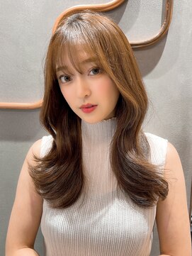 ロンド エスポワール 錦糸町(Lond espoir) 〇韓国前髪くびれ巻きヨシンモリピンクベージュシースルーバング