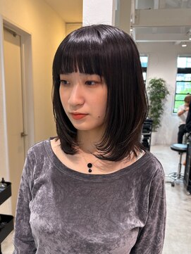 ロンドエニカ 大宮(Lond enika) ザクザクレイヤーカット暗髪ボブ大宮美容室