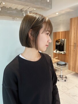 ガリカ 大名(Gallica) <森千晶>ぷつっとボブに透明感オリーブベージュ/耳かけも◎