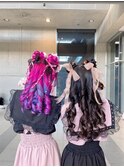 推し活へア/リボンアレンジ/ヘアセット/ヘアアレンジ