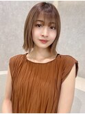 イメチェン/似合わせカット/フルバング/レッドブラウン/新宿